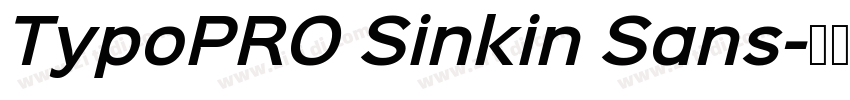 TypoPRO Sinkin Sans字体转换